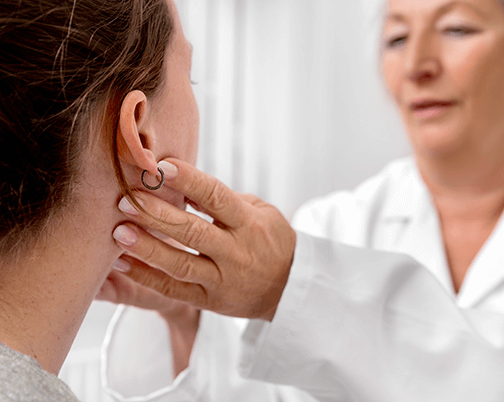 Photo of doctor examining a patient